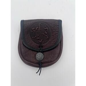 Vintage Leather Celtic Design Pouch